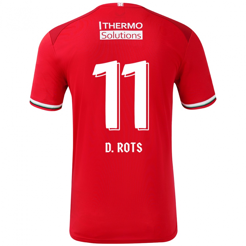 Kinder Daan Rots #11 Rot Weiß Heimtrikot Trikot 2024/25 T-Shirt Österreich