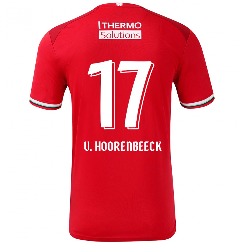 Kinder Alec Van Hoorenbeeck #17 Rot Weiß Heimtrikot Trikot 2024/25 T-Shirt Österreich