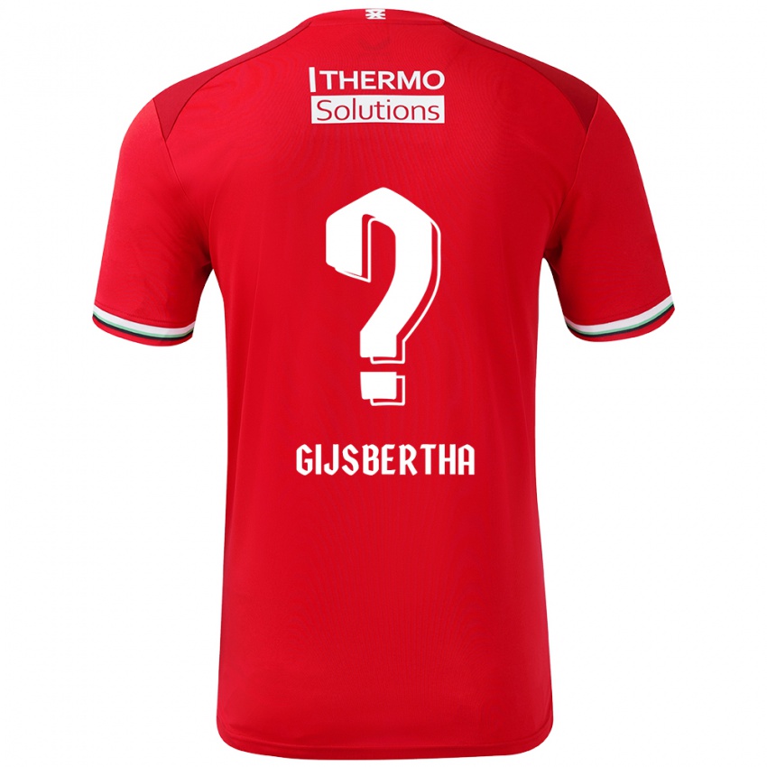 Kinder Tyrese Gijsbertha #0 Rot Weiß Heimtrikot Trikot 2024/25 T-Shirt Österreich