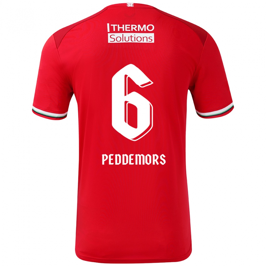 Kinder Ella Peddemors #6 Rot Weiß Heimtrikot Trikot 2024/25 T-Shirt Österreich