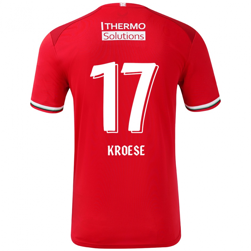 Kinder Fieke Kroese #17 Rot Weiß Heimtrikot Trikot 2024/25 T-Shirt Österreich