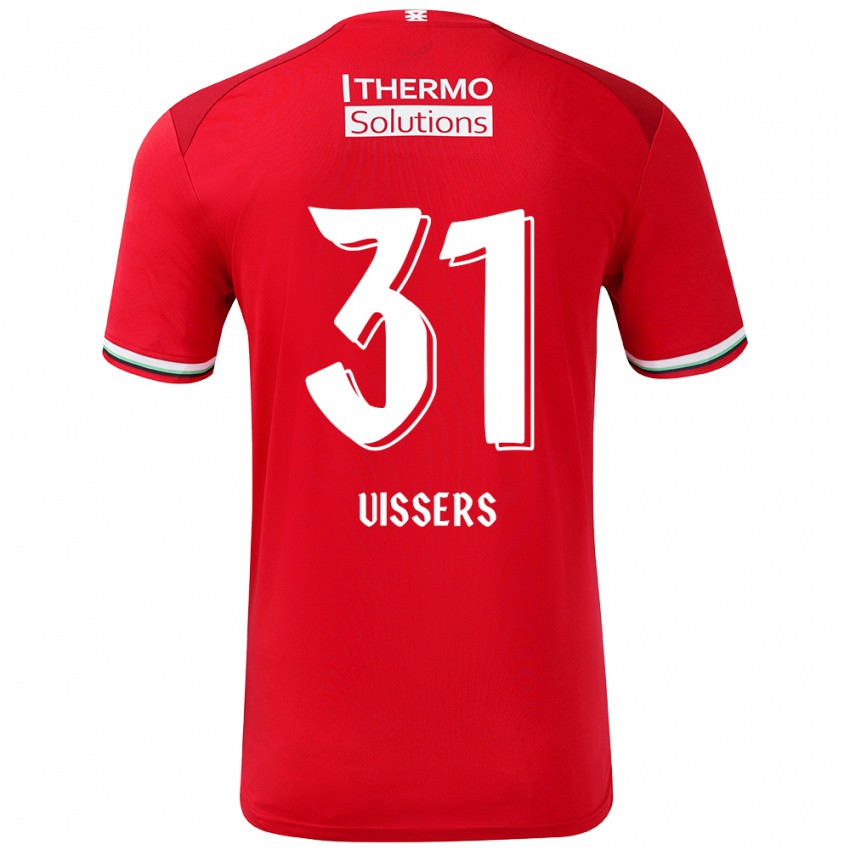 Kinder Kiki Vissers #31 Rot Weiß Heimtrikot Trikot 2024/25 T-Shirt Österreich