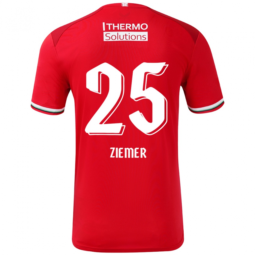 Kinder Taylor Ziemer #25 Rot Weiß Heimtrikot Trikot 2024/25 T-Shirt Österreich