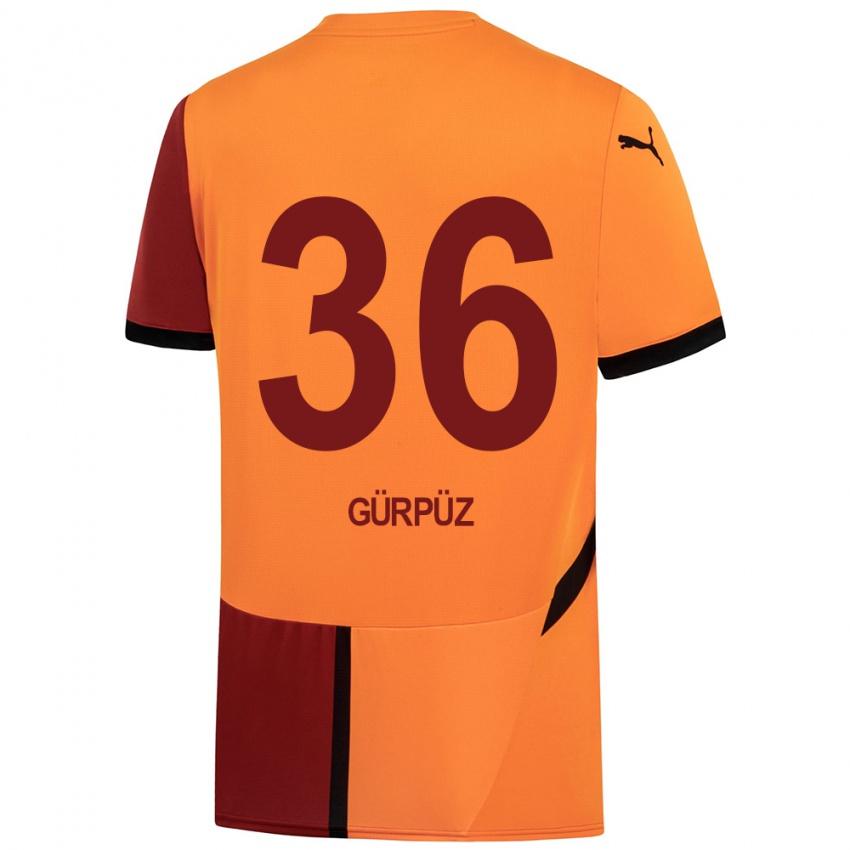 Kinder Gökdeniz Gürpüz #36 Gelb Rot Heimtrikot Trikot 2024/25 T-Shirt Österreich