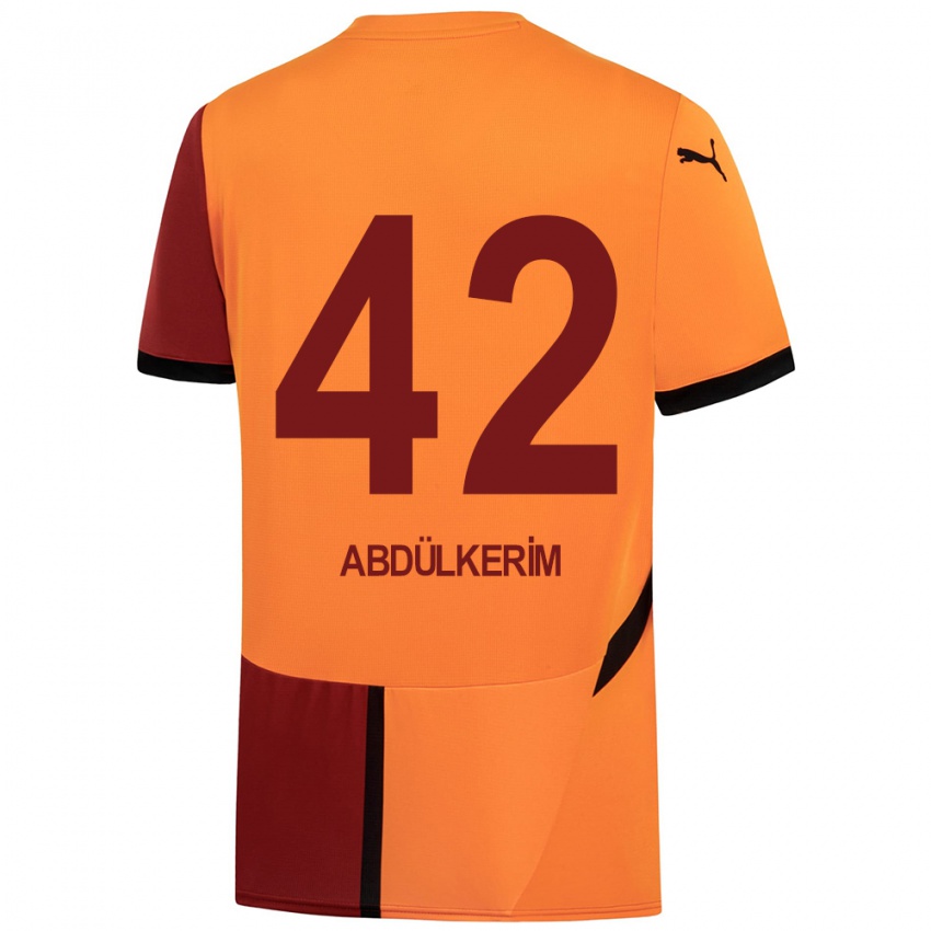 Kinder Abdülkerim Bardakcı #42 Gelb Rot Heimtrikot Trikot 2024/25 T-Shirt Österreich