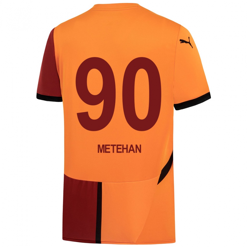 Kinder Metehan Baltacı #90 Gelb Rot Heimtrikot Trikot 2024/25 T-Shirt Österreich