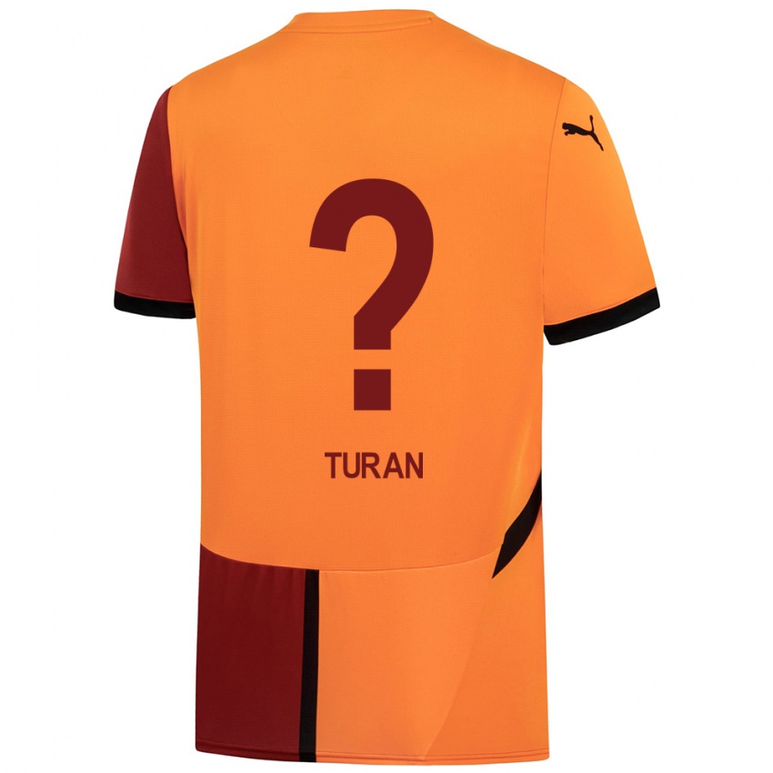 Kinder Hasan Turan #0 Gelb Rot Heimtrikot Trikot 2024/25 T-Shirt Österreich