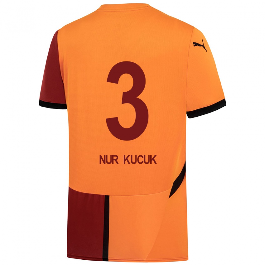 Kinder Rabia Nur Küçük #3 Gelb Rot Heimtrikot Trikot 2024/25 T-Shirt Österreich