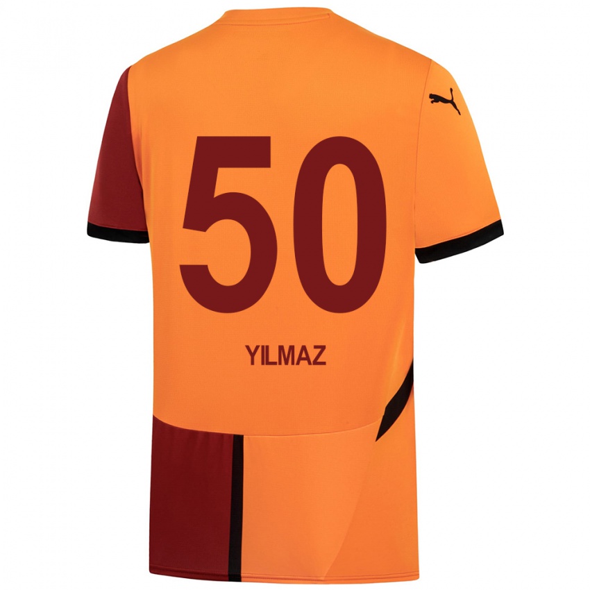 Kinder Jankat Yılmaz #50 Gelb Rot Heimtrikot Trikot 2024/25 T-Shirt Österreich