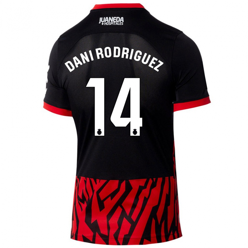 Kinder Dani Rodríguez #14 Schwarz Rot Heimtrikot Trikot 2024/25 T-Shirt Österreich