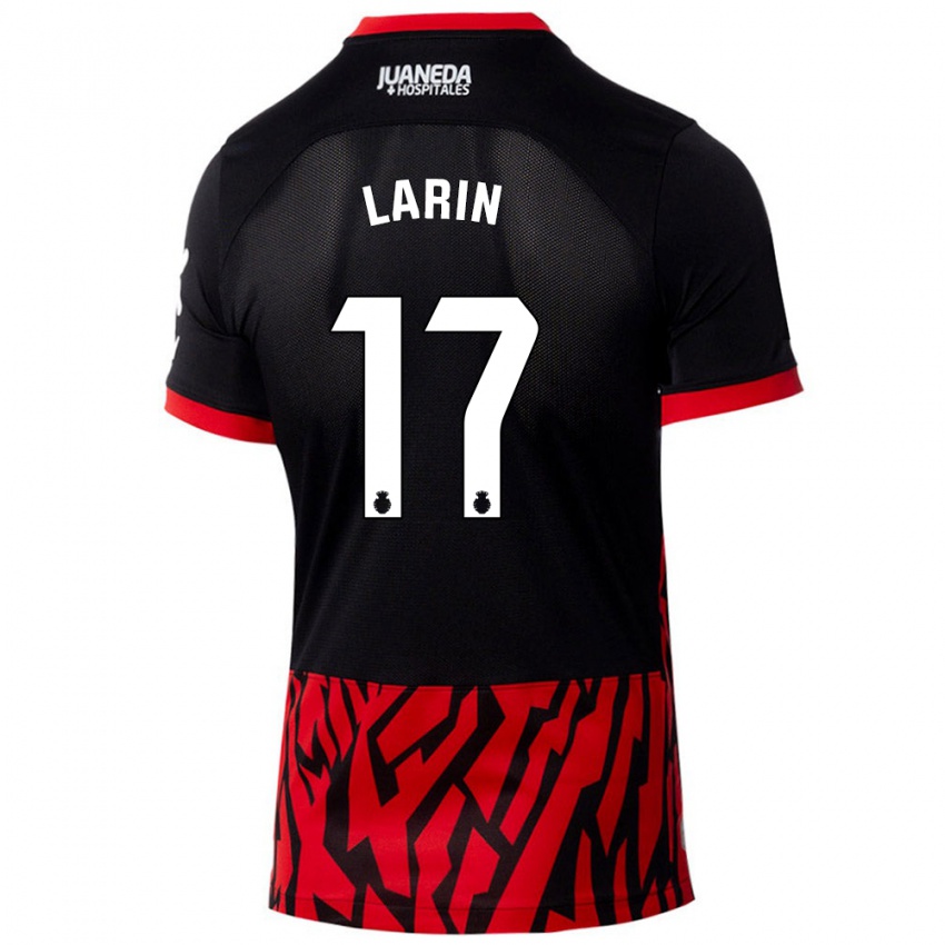 Kinder Cyle Larin #17 Schwarz Rot Heimtrikot Trikot 2024/25 T-Shirt Österreich