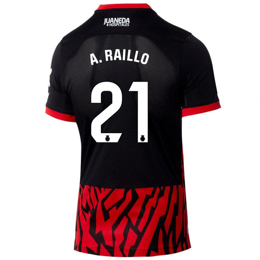 Kinder Antonio Raíllo #21 Schwarz Rot Heimtrikot Trikot 2024/25 T-Shirt Österreich