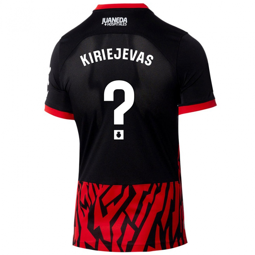 Kinder Rimvydas Kiriejevas #0 Schwarz Rot Heimtrikot Trikot 2024/25 T-Shirt Österreich