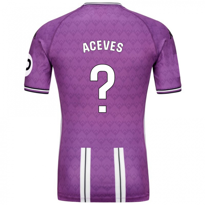 Kinder Álvaro Aceves #0 Violett Weiß Heimtrikot Trikot 2024/25 T-Shirt Österreich