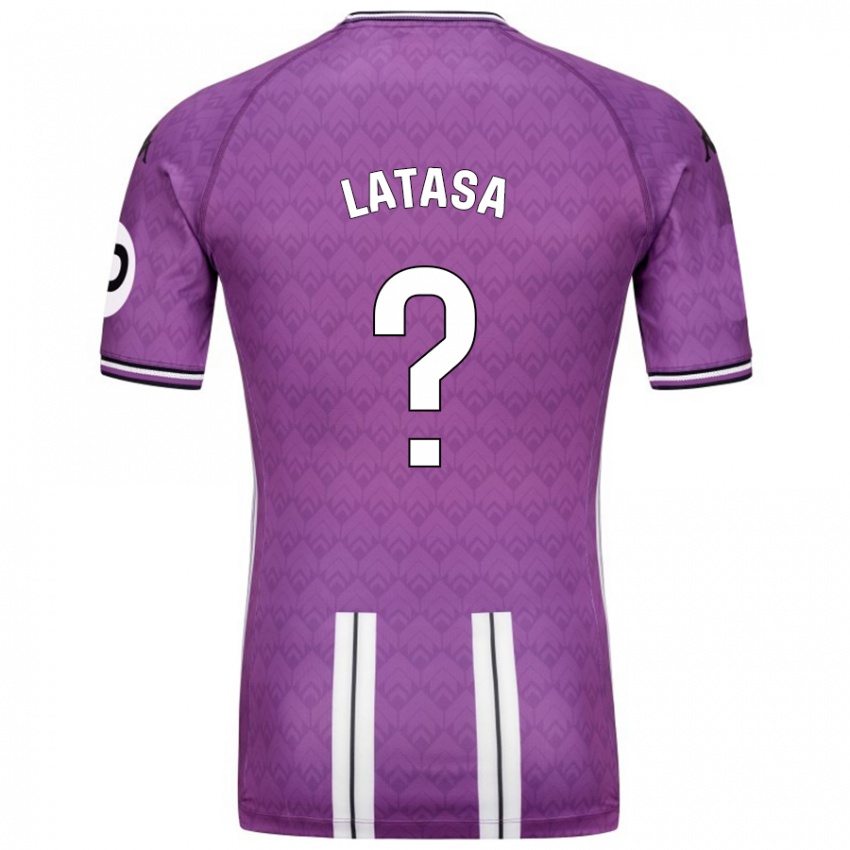 Kinder Juanmi Latasa #0 Violett Weiß Heimtrikot Trikot 2024/25 T-Shirt Österreich