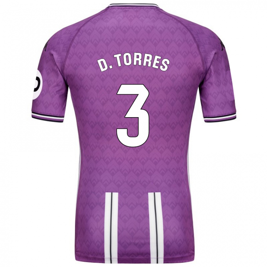 Kinder David Torres #3 Violett Weiß Heimtrikot Trikot 2024/25 T-Shirt Österreich