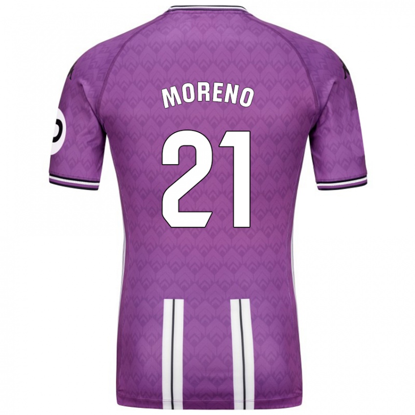 Kinder Xavi Moreno #21 Violett Weiß Heimtrikot Trikot 2024/25 T-Shirt Österreich