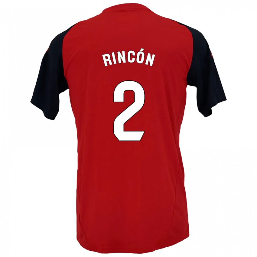 Kinder Hugo Rincón #2 Rot Schwarz Heimtrikot Trikot 2024/25 T-Shirt Österreich