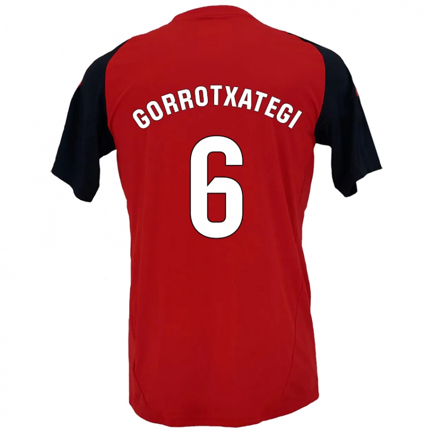 Kinder Jon Gorrotxategi #6 Rot Schwarz Heimtrikot Trikot 2024/25 T-Shirt Österreich