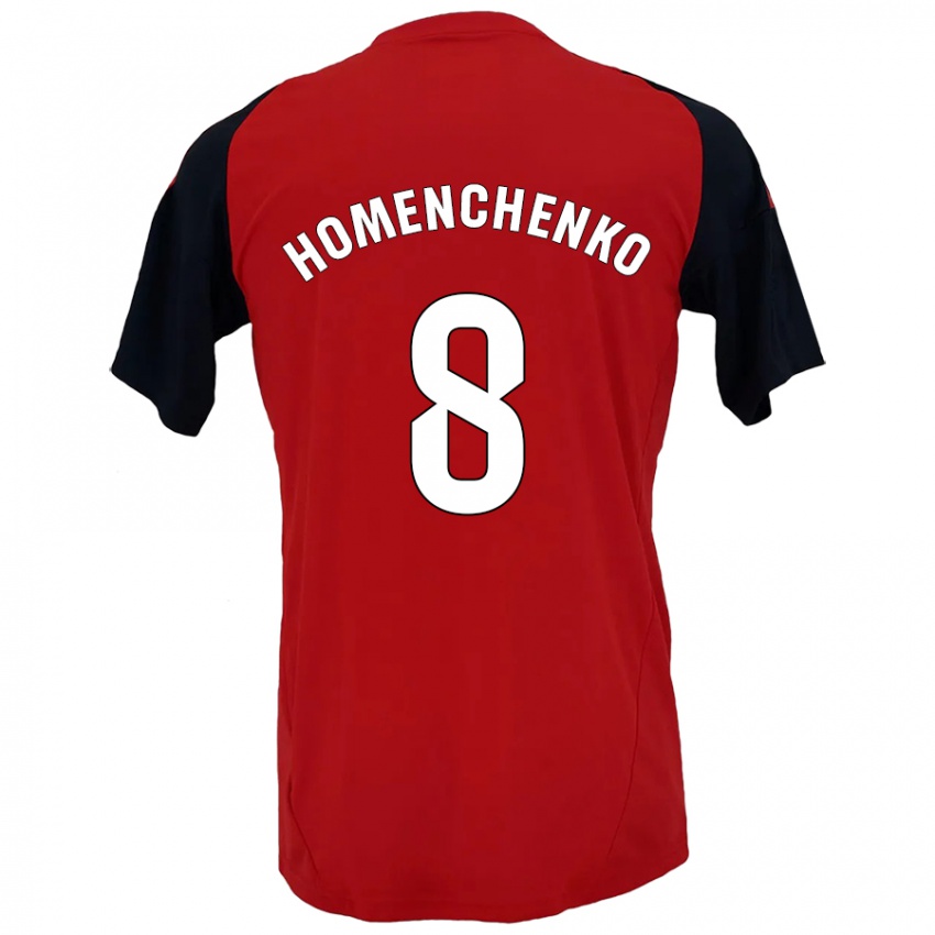 Kinder Santiago Homenchenko #8 Rot Schwarz Heimtrikot Trikot 2024/25 T-Shirt Österreich