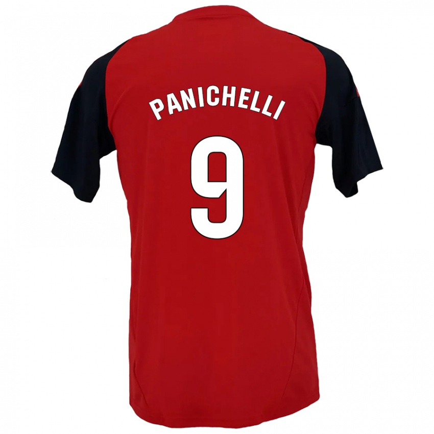 Kinder Joaquín Panichelli #9 Rot Schwarz Heimtrikot Trikot 2024/25 T-Shirt Österreich