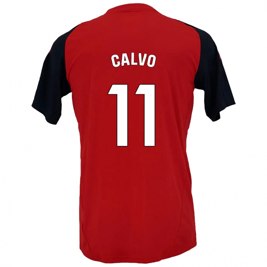 Kinder Álex Calvo #11 Rot Schwarz Heimtrikot Trikot 2024/25 T-Shirt Österreich