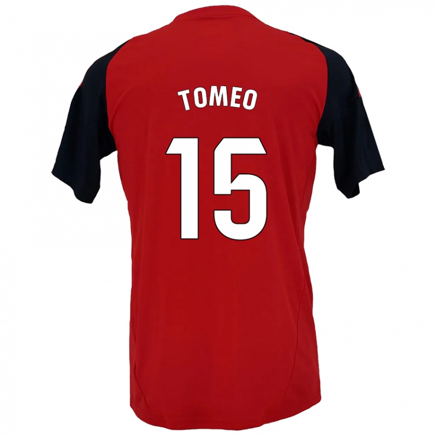 Kinder Pablo Tomeo #15 Rot Schwarz Heimtrikot Trikot 2024/25 T-Shirt Österreich