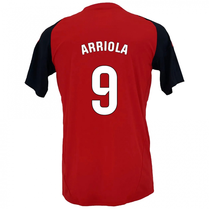 Kinder Marcos Arriola #9 Rot Schwarz Heimtrikot Trikot 2024/25 T-Shirt Österreich