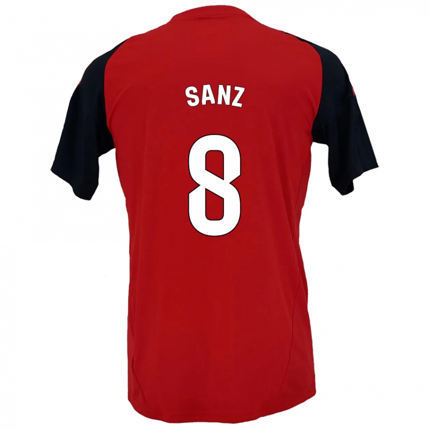 Kinder Álvaro Sanz #8 Rot Schwarz Heimtrikot Trikot 2024/25 T-Shirt Österreich