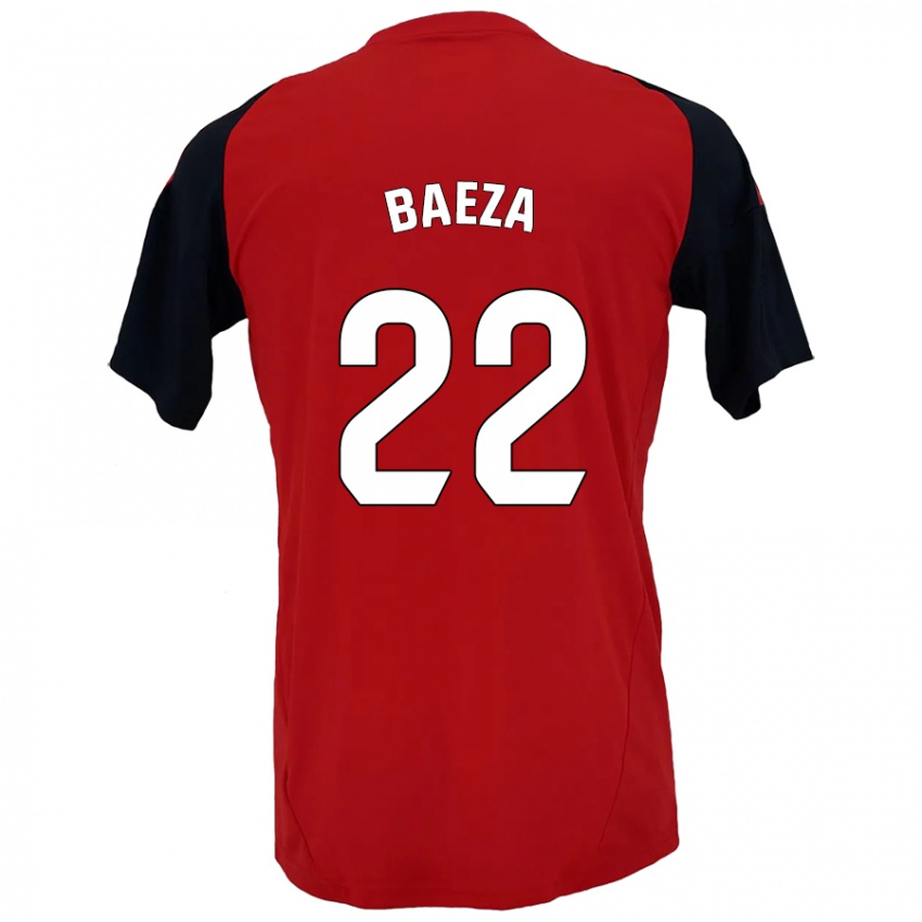 Kinder Miguel Baeza #22 Rot Schwarz Heimtrikot Trikot 2024/25 T-Shirt Österreich