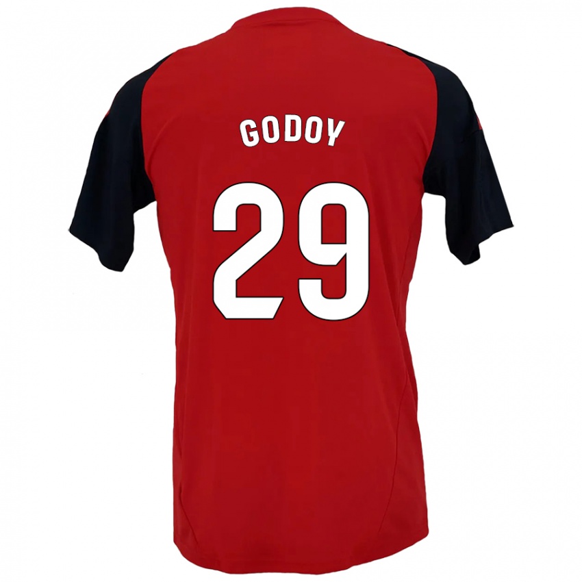 Kinder Alan Godoy #29 Rot Schwarz Heimtrikot Trikot 2024/25 T-Shirt Österreich