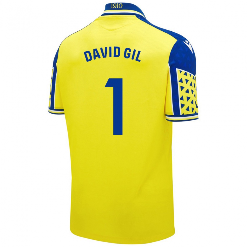 Kinder David Gil #1 Gelb Blau Heimtrikot Trikot 2024/25 T-Shirt Österreich