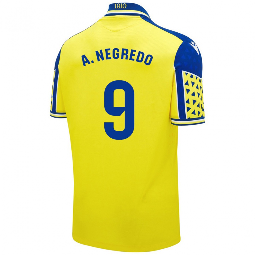 Kinder Álvaro Negredo #9 Gelb Blau Heimtrikot Trikot 2024/25 T-Shirt Österreich