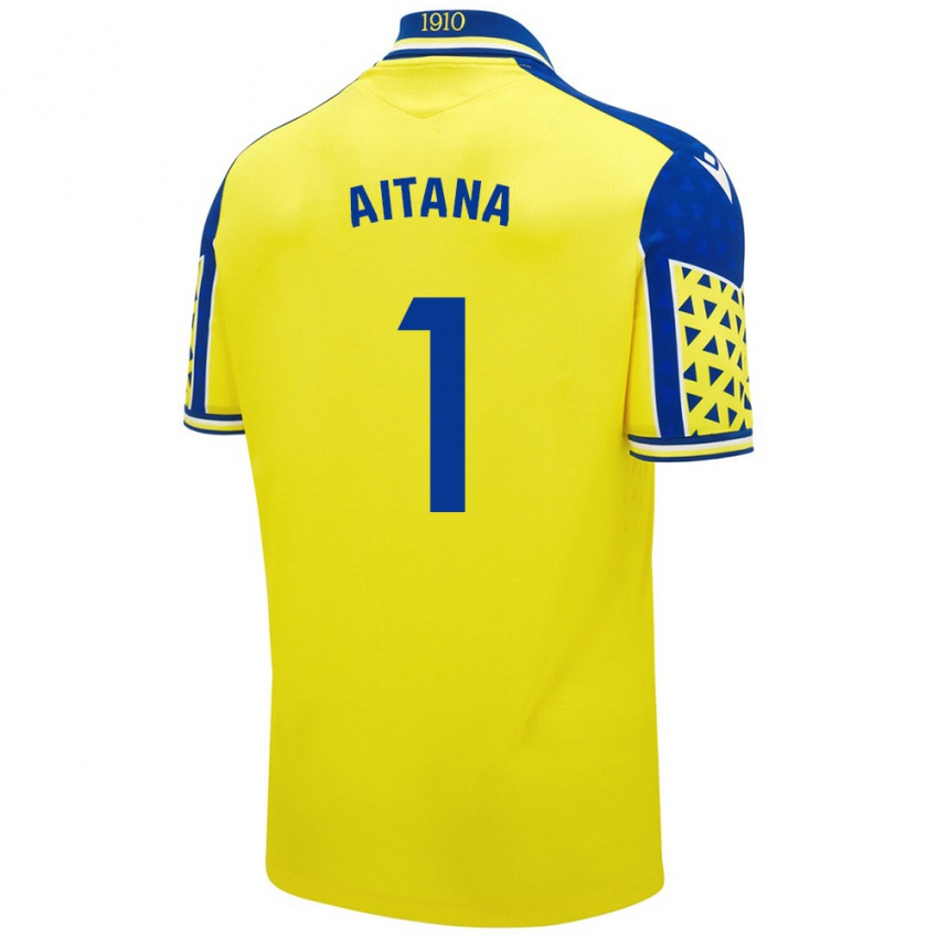 Kinder Aitana #1 Gelb Blau Heimtrikot Trikot 2024/25 T-Shirt Österreich