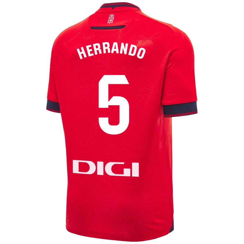 Kinder Jorge Herrando #5 Rot Weiß Heimtrikot Trikot 2024/25 T-Shirt Österreich