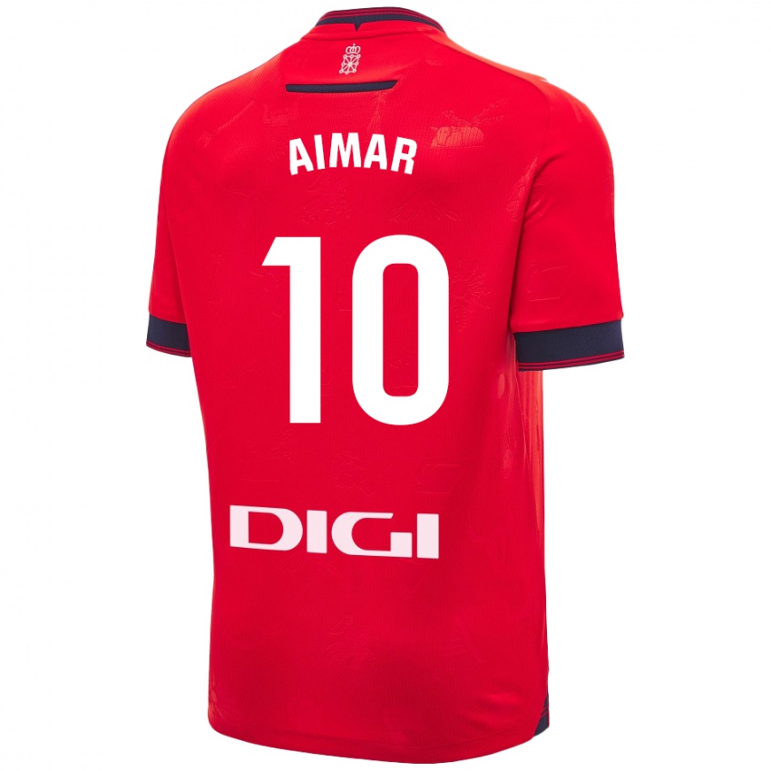 Kinder Aimar Oroz #10 Rot Weiß Heimtrikot Trikot 2024/25 T-Shirt Österreich