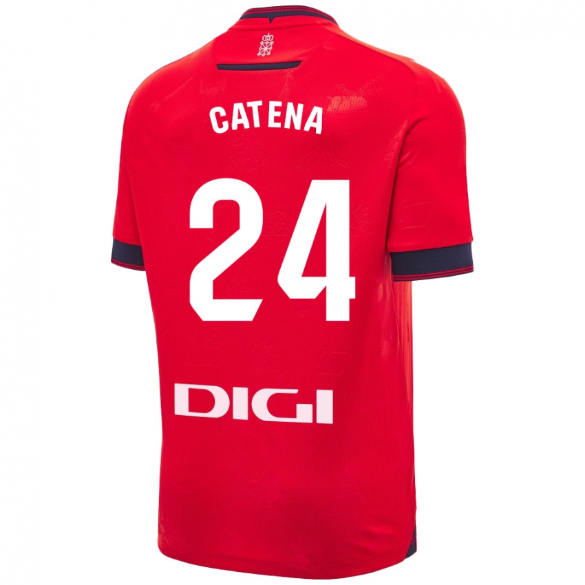 Kinder Alejandro Catena #24 Rot Weiß Heimtrikot Trikot 2024/25 T-Shirt Österreich