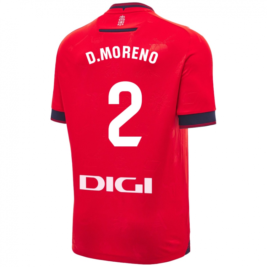 Kinder Diego Moreno #2 Rot Weiß Heimtrikot Trikot 2024/25 T-Shirt Österreich