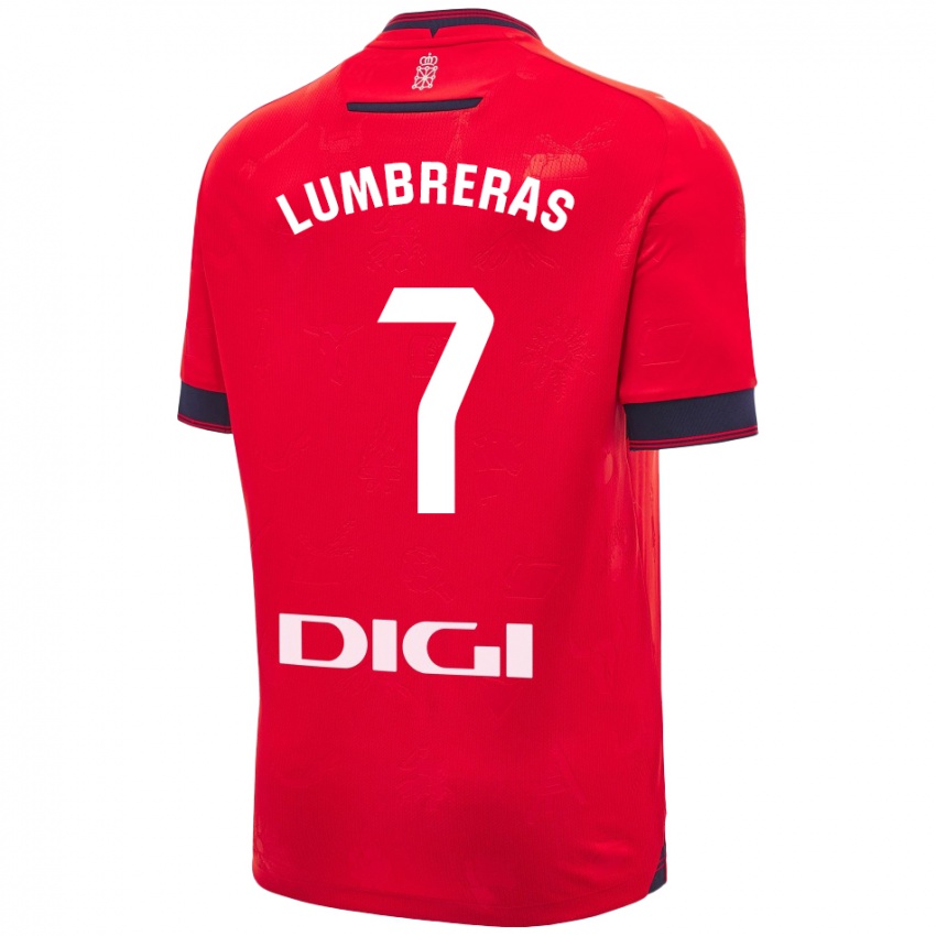 Kinder Carlos Lumbreras #7 Rot Weiß Heimtrikot Trikot 2024/25 T-Shirt Österreich