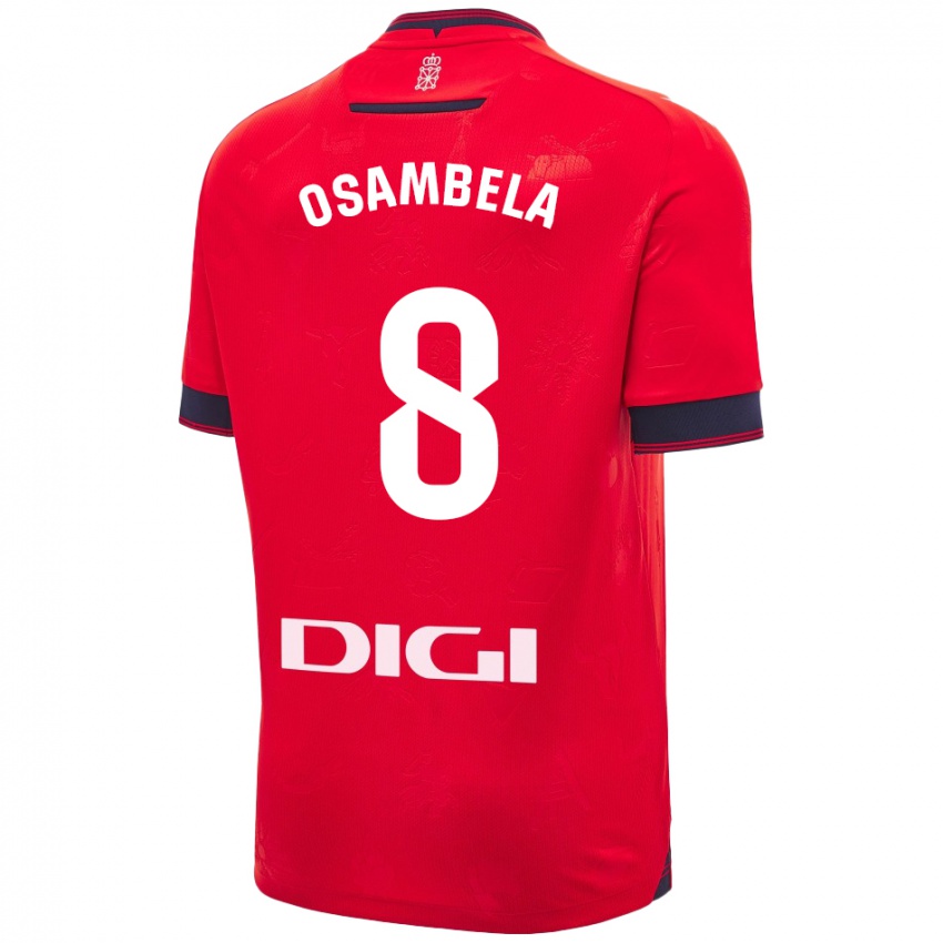 Kinder Asier Osambela #8 Rot Weiß Heimtrikot Trikot 2024/25 T-Shirt Österreich