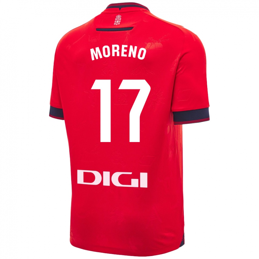 Kinder Pablo Moreno #17 Rot Weiß Heimtrikot Trikot 2024/25 T-Shirt Österreich