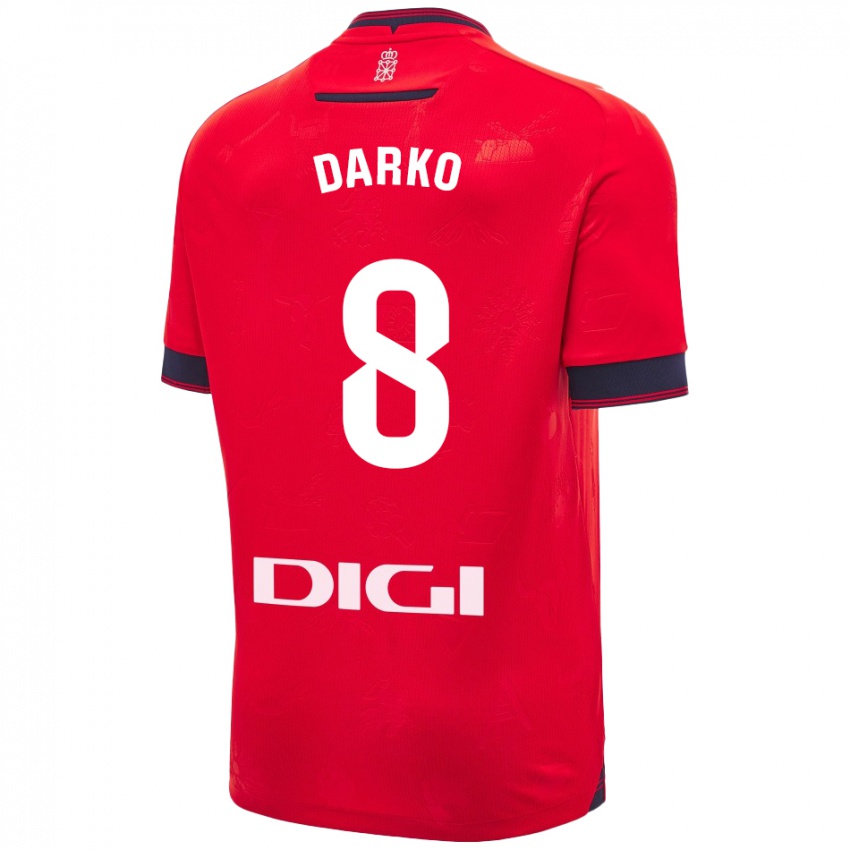 Kinder Darko Brasanac #8 Rot Weiß Heimtrikot Trikot 2024/25 T-Shirt Österreich