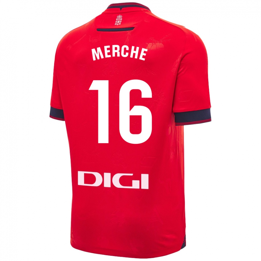 Kinder Merche Izal García #16 Rot Weiß Heimtrikot Trikot 2024/25 T-Shirt Österreich