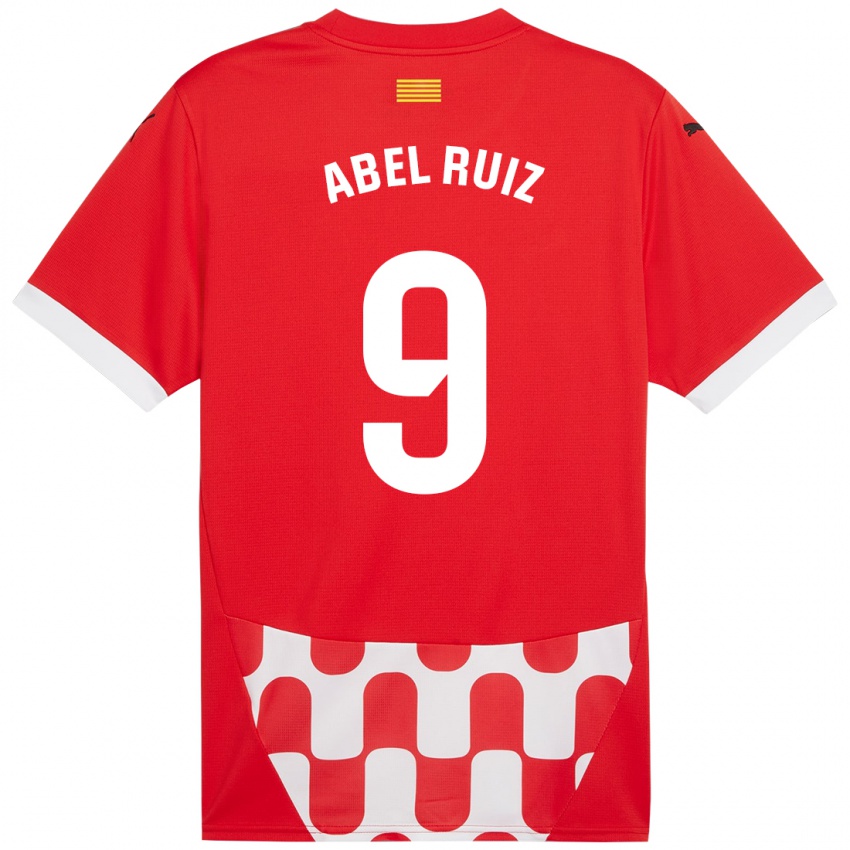 Kinder Abel Ruiz #9 Rot Weiß Heimtrikot Trikot 2024/25 T-Shirt Österreich