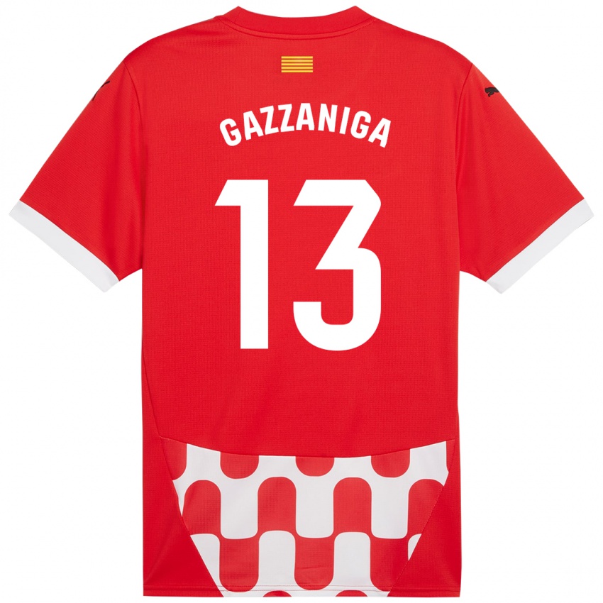 Kinder Paulo Gazzaniga #13 Rot Weiß Heimtrikot Trikot 2024/25 T-Shirt Österreich