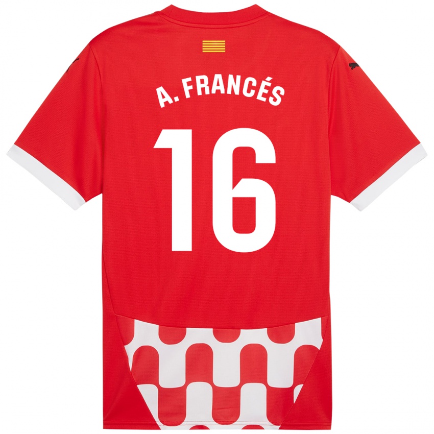 Kinder Alejandro Francés #16 Rot Weiß Heimtrikot Trikot 2024/25 T-Shirt Österreich