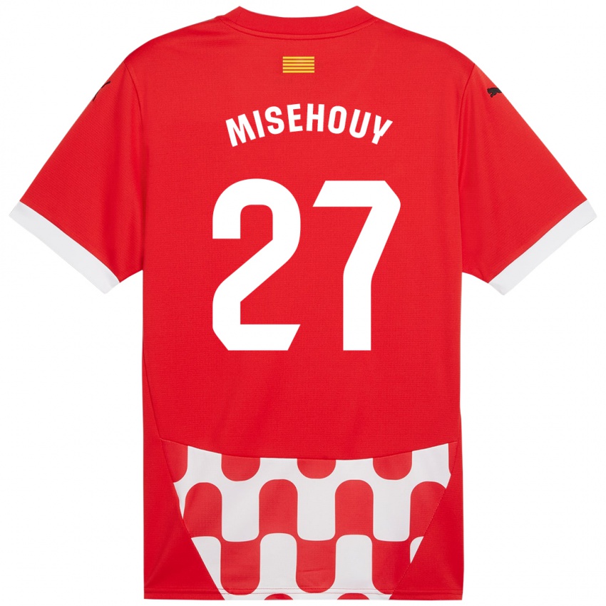 Kinder Gabriel Misehouy #27 Rot Weiß Heimtrikot Trikot 2024/25 T-Shirt Österreich