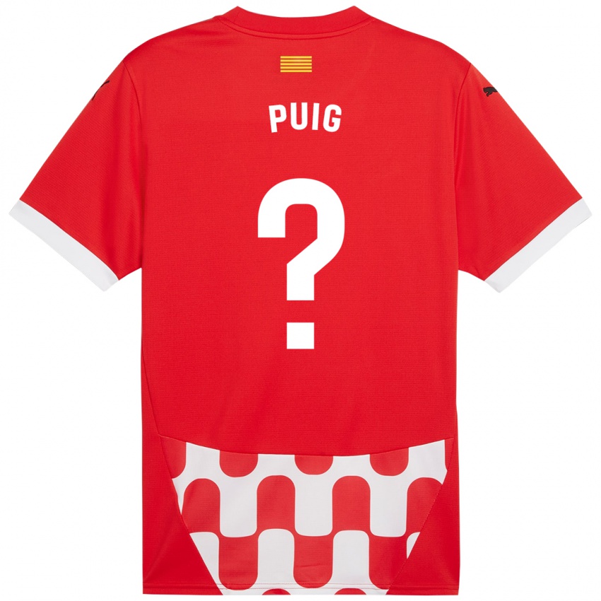 Kinder Sergi Puig #0 Rot Weiß Heimtrikot Trikot 2024/25 T-Shirt Österreich