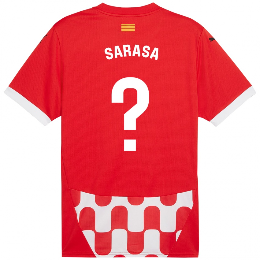 Kinder Javier Sarasa #0 Rot Weiß Heimtrikot Trikot 2024/25 T-Shirt Österreich