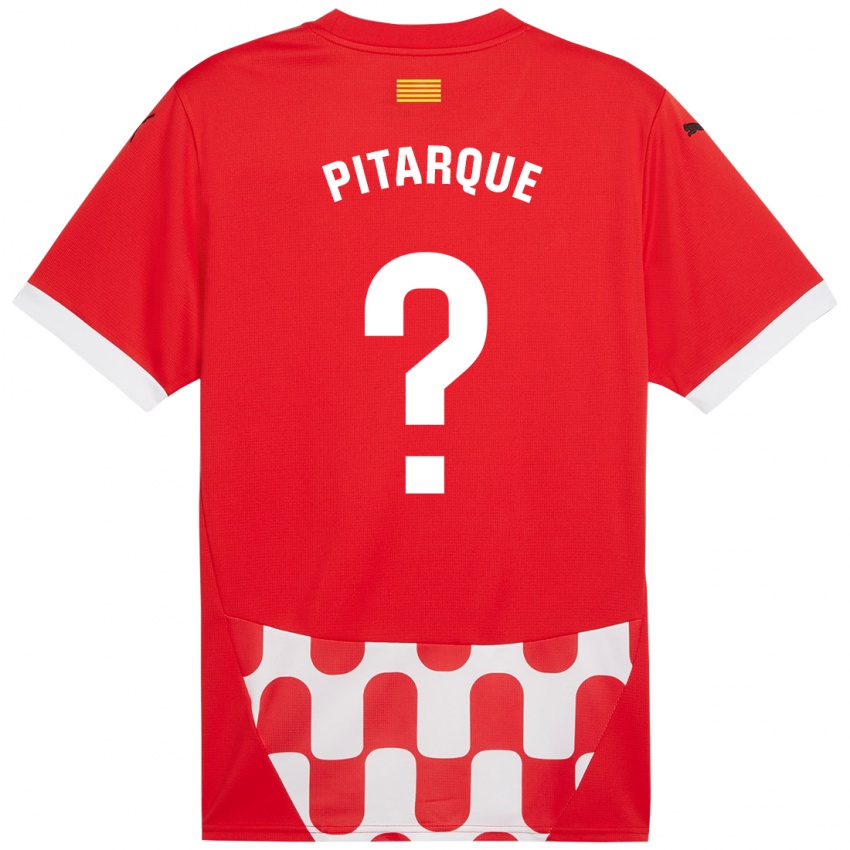 Kinder Víctor Pitarque #0 Rot Weiß Heimtrikot Trikot 2024/25 T-Shirt Österreich